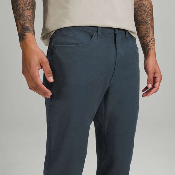 VGUC Men Lululemon ABC Relaxed Fit Crop Pant Utilitech Iron Blue Size 33 - Picture 3 of 6